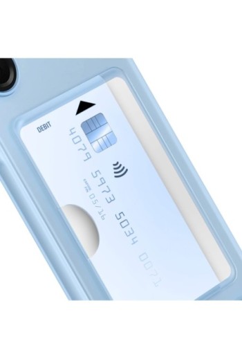Custodia Porta-Carte Originale Samsung Card Slot Blu per Galaxy A56