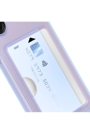 Custodia Porta-Carte Originale Samsung Card Slot Blu per Galaxy A26