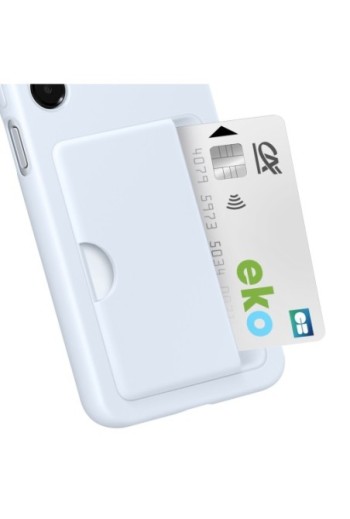 Custodia Originale Samsung Card Slot con Supporto per carte Blu Chiaro per Galaxy A16
