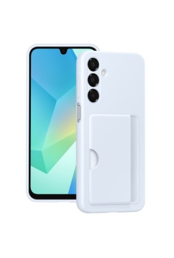 Custodia Originale Samsung Card Slot con Supporto per carte Blu Chiaro per Galaxy A16