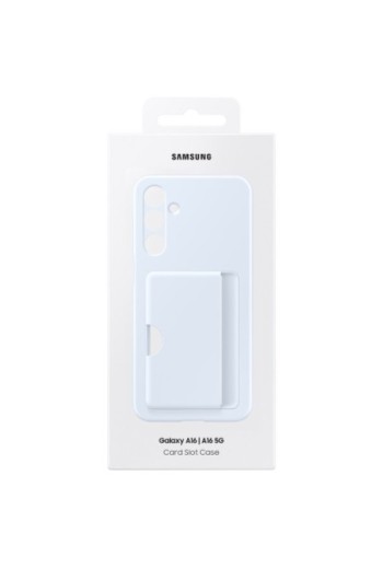 Custodia Originale Samsung Card Slot con Supporto per carte Blu Chiaro per Galaxy A16