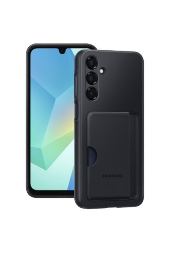 Custodia Originale Samsung Card Slot con Supporto per carte Nera per Galaxy A16