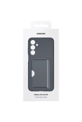 Custodia Originale Samsung Card Slot con Supporto per carte Nera per Galaxy A16