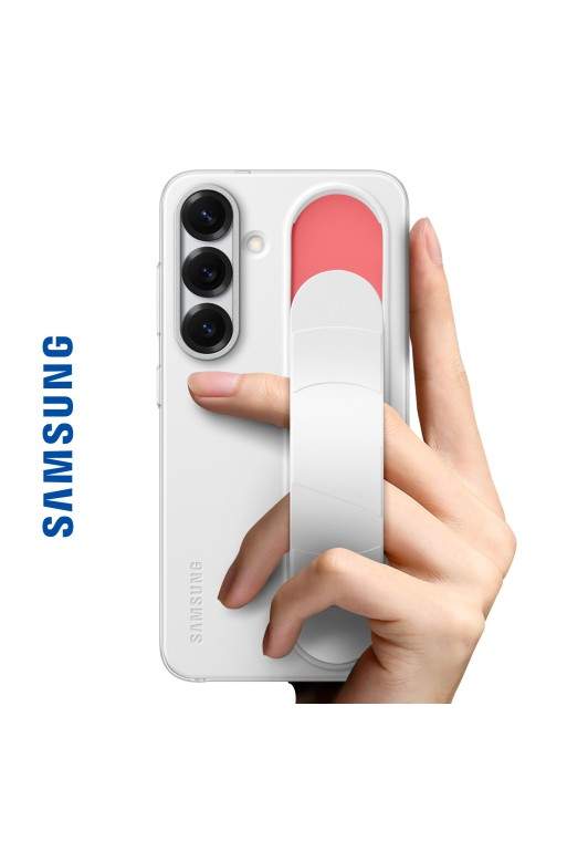 Cover Samsung Galaxy S25 con maniglia sostegno Bianco Samsung