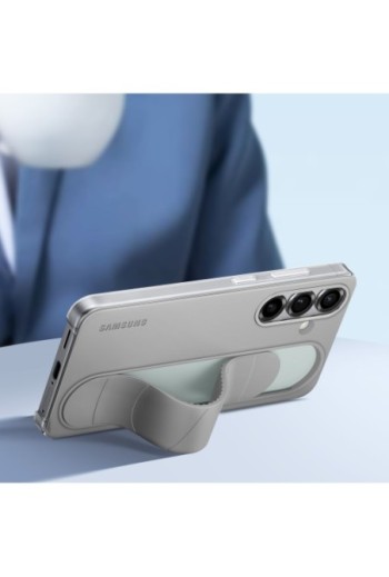 Cover Samsung Galaxy S25 con maniglia sostegno Grigio chiaro Samsung
