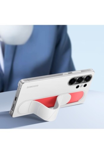 Cover Samsung Galaxy S25 Ultra con maniglia sostegno Bianco Samsung