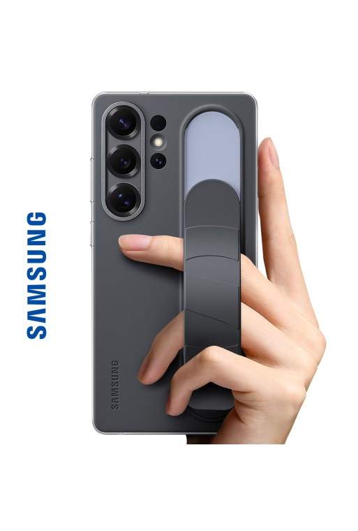 Cover Samsung Galaxy S25 Ultra con maniglia sostegno Nero Samsung
