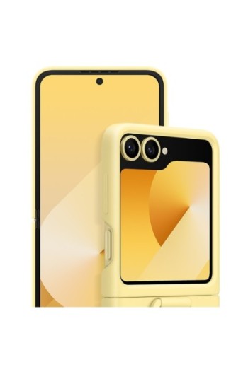 Cover con anello originale Silicone Case with Ring per Samsung Galaxy Z Flip6 - yellow