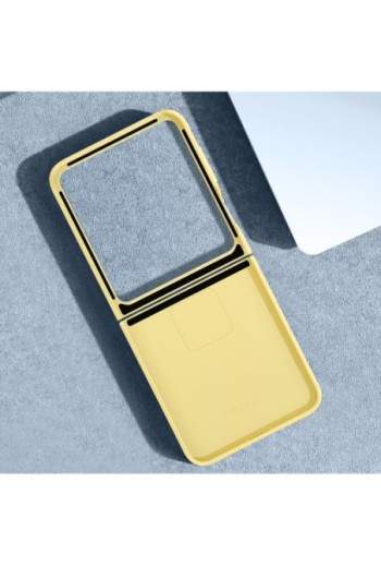 Cover con anello originale Silicone Case with Ring per Samsung Galaxy Z Flip6 - yellow