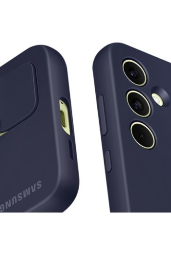 Cover originale per Samsung Galaxy A55 5G soft-touch con impugnatura - Standing Grip blu
