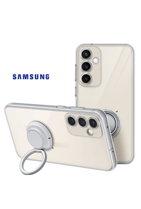 Cover originale Clear Gadget Case per Samsung S23 FE con anello amovibile - trasparente