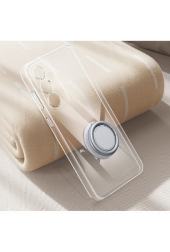 Cover originale Clear Gadget Case per Samsung S23 FE con anello amovibile - trasparente