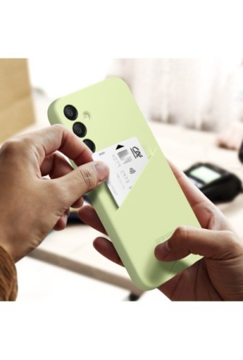 Cover originale Samsung con portacarte per Galaxy A15 4G e 5G - Card Slot Case lime