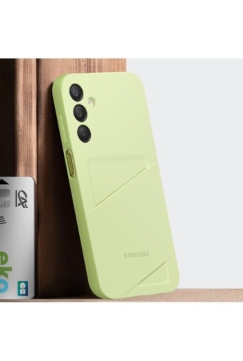 Cover originale Samsung con portacarte per Galaxy A15 4G e 5G - Card Slot Case lime
