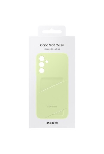Cover originale Samsung con portacarte per Galaxy A15 4G e 5G - Card Slot Case lime