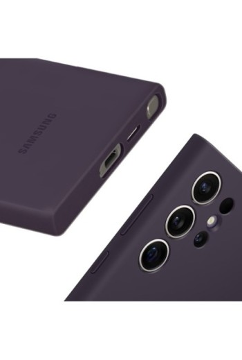 Cover originale per Samsung Galaxy S24 Ultra - Silicone Case dark violet soft-touch