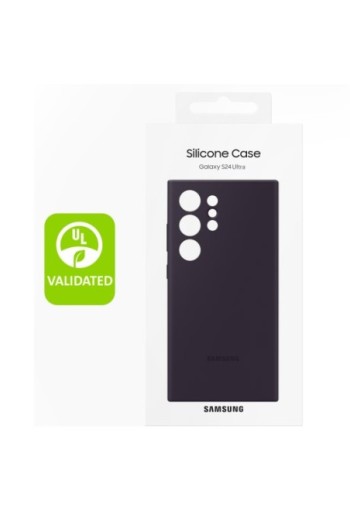 Cover originale per Samsung Galaxy S24 Ultra - Silicone Case dark violet soft-touch