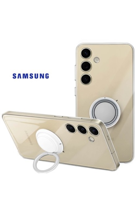 Cover originale Clear Gadget per Samsung S24 Plus anello supporto amovibile - trasparente