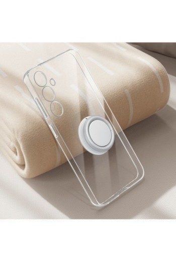 Cover originale Clear Gadget per Samsung S24 Plus anello supporto amovibile - trasparente