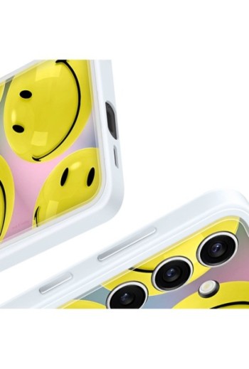 Cover originale Samsung Galaxy S24 Plus - design smile gialli sfondo personalizzato