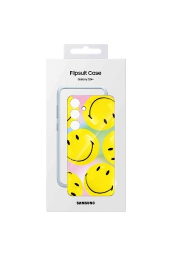 Cover originale Samsung Galaxy S24 Plus - design smile gialli sfondo personalizzato