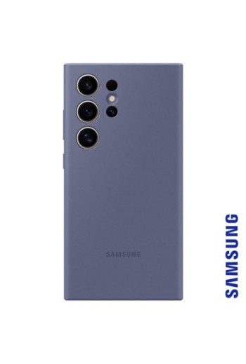 Cover originale per Samsung Galaxy S24 Ultra - Silicone Case violet soft-touch