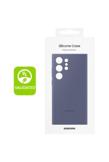 Cover originale per Samsung Galaxy S24 Ultra - Silicone Case violet soft-touch
