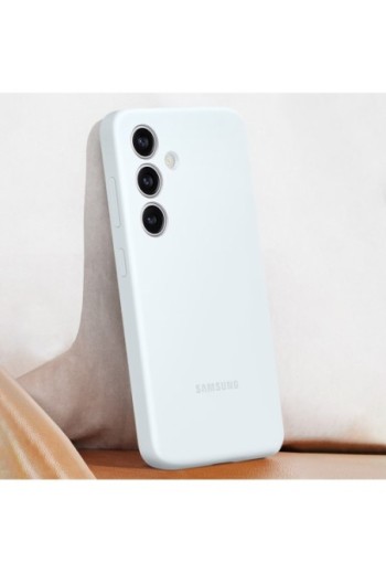 Cover originale per Samsung Galaxy S24 Plus - Silicone Case white soft-touch