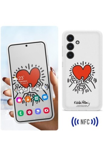 Cover Keith Haring originale Samsung Galaxy S24 Plus – sfondo personalizzato