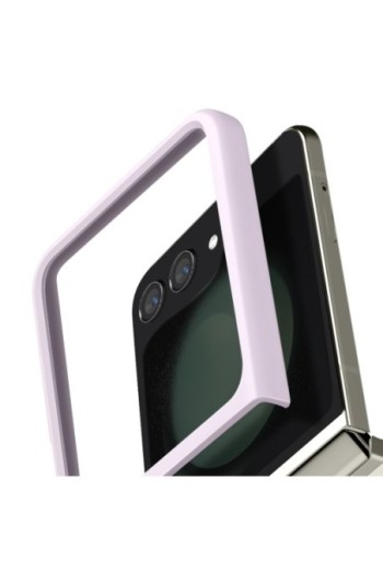 Cover per Samsung Galaxy Z Flip5 originale Silicone Case with Ring in silicone con anello - lavender
