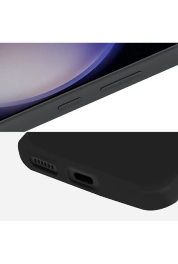 Cover originale Silicone Grip Case per Samsung Galaxy S23 in silicone effetto opaco con cinturino - nera