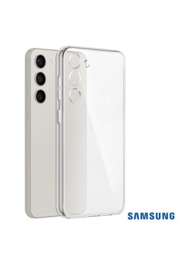 Cover in silicone originale Clear Series per Samsung Galaxy S23 anti-ingiallimento - trasparente