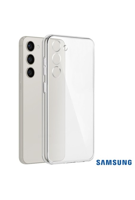 Cover in silicone originale Clear Series per Samsung Galaxy S23 anti-ingiallimento - trasparente