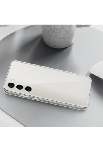 Cover in silicone originale Clear Series per Samsung Galaxy S23 anti-ingiallimento - trasparente