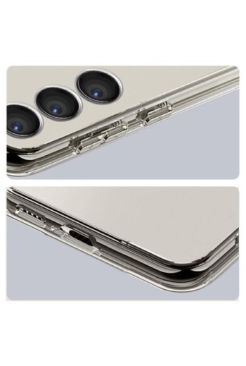 Cover in silicone originale Clear Series per Samsung Galaxy S23 anti-ingiallimento - trasparente