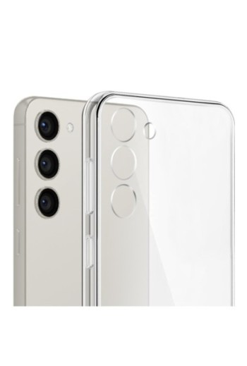 Cover in silicone originale Clear Series per Samsung Galaxy S23 anti-ingiallimento - trasparente