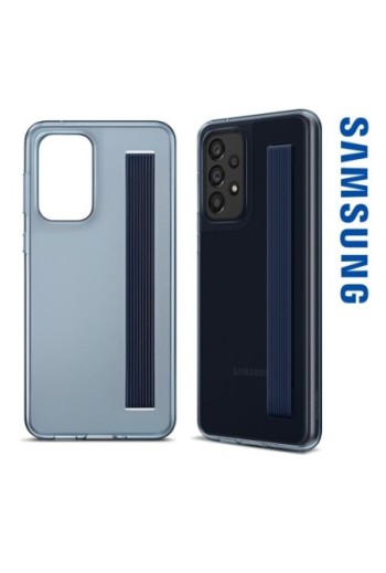 Cover per Samsung Galaxy A33 5G Originale Samsung Slim Strap Cover - Nera Traslucida