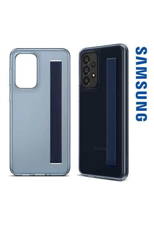 Cover per Samsung Galaxy A33 5G Originale Samsung Slim Strap Cover - Nera Traslucida
