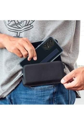 Cover per Samsung Galaxy A33 5G Originale Samsung Slim Strap Cover - Nera Traslucida