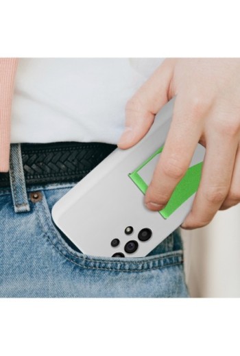 Cover Originale per Samsung Galaxy A53 5G con Cinturino verde Silicone Morbido - Bianca