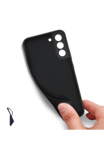 Cover Originale Samsung Galaxy S22 Plus Morbida al Tatto Silicone Cover - Black