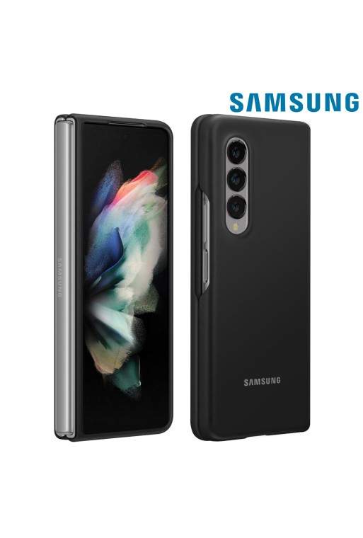Cover per Samsung Galaxy Z Fold 3 Pieghevole Originale Silicone Cover - Nero