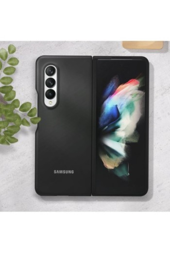 Cover per Samsung Galaxy Z Fold 3 Pieghevole Originale Silicone Cover - Nero