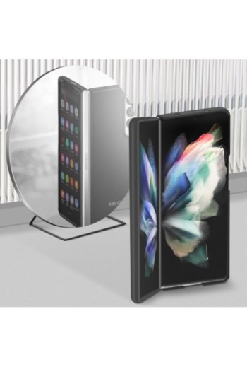 Cover per Samsung Galaxy Z Fold 3 Pieghevole Originale Silicone Cover - Nero