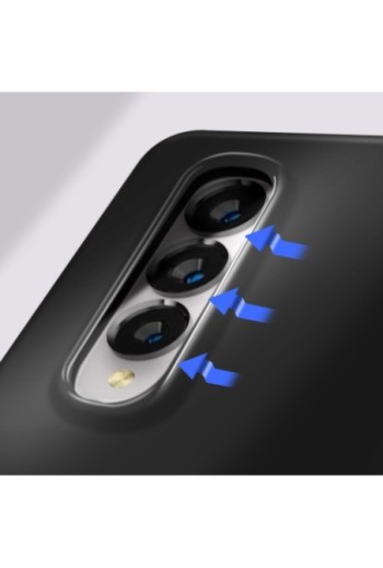 Cover per Samsung Galaxy Z Fold 3 Pieghevole Originale Silicone Cover - Nero