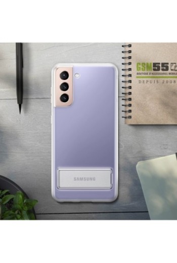 Cover Galaxy S21 Originale Silicone Supporto Clear Standing Cover – Trasp.