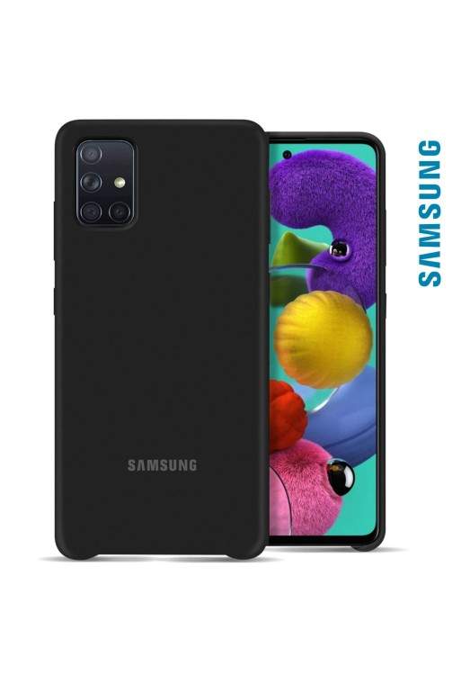 Cover originale Samsung in silicone Soft Touch - Nero per Samsung Galaxy A51