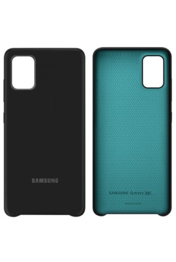 Cover originale Samsung in silicone Soft Touch - Nero per Samsung Galaxy A51
