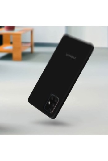Cover originale Samsung in silicone Soft Touch - Nero per Samsung Galaxy A51