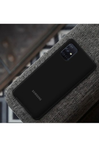 Cover originale Samsung in silicone Soft Touch - Nero per Samsung Galaxy A51